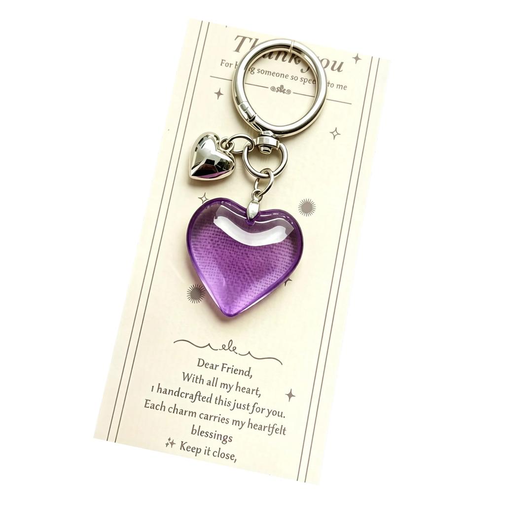 Cute Heart Keychain,Bag Charms Car Key Rings Aesthetic Keychain Accessories for Backpacks,Wallets Decor