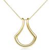 Ringschmuck-Halter Halskette Vergoldeter Titanstahl Hochzeits-Verlobungsring-Halter Halsketten für Damen Geburtstagsgeschenk für die Ehefrau