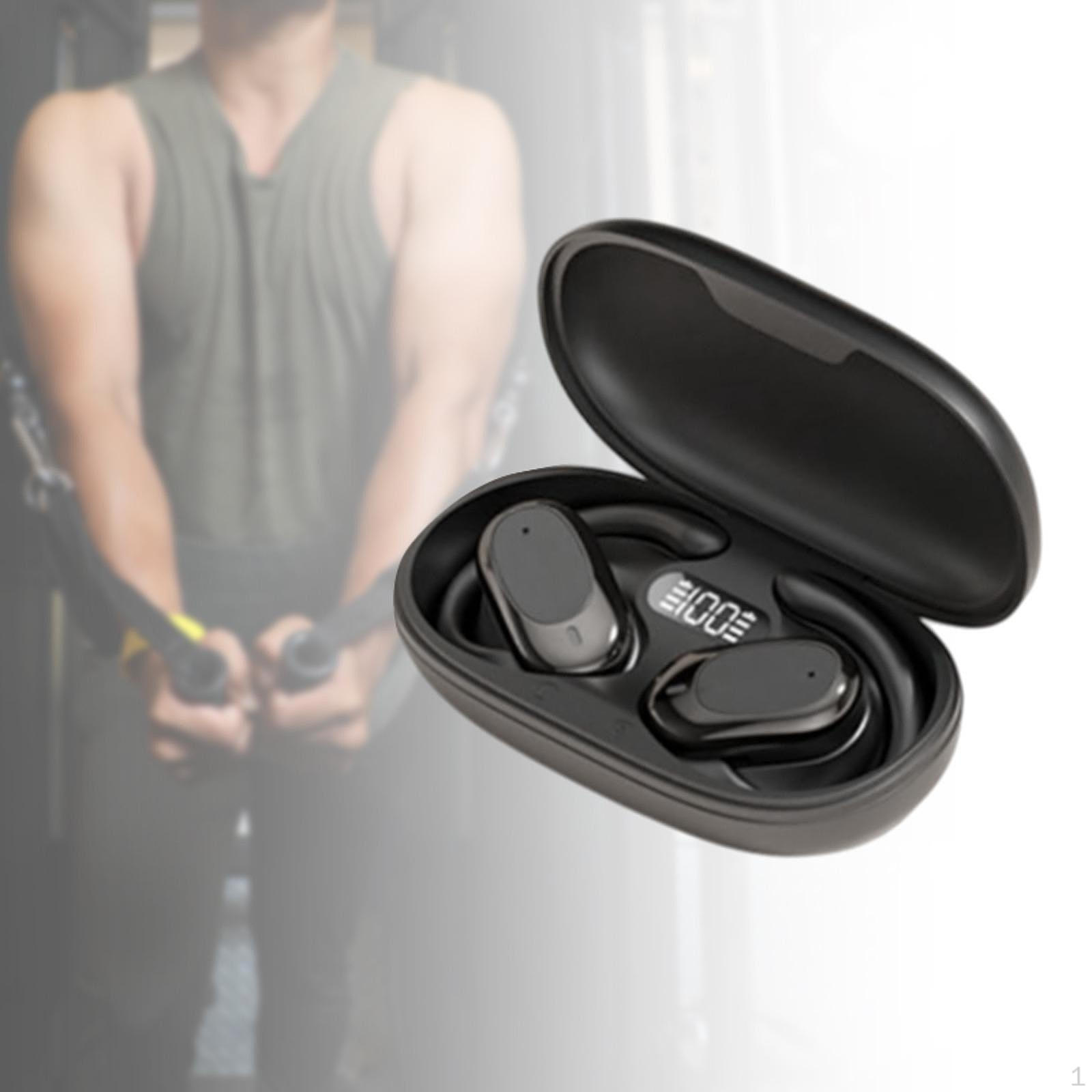 

Open Ear Headphones 60 Hours Endurance with Charging Case Sports Earphones BT 5.4 Earbuds for чорний