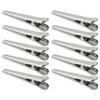 10 Pezzi Pinze a Coccodrillo in Acciaio Inox Morsetti Sigilla Sacchetti Alimentari Fermagli per Carta da Cucina Fermagli Riutilizzabili per Snack Pinza a Molla Ufficio