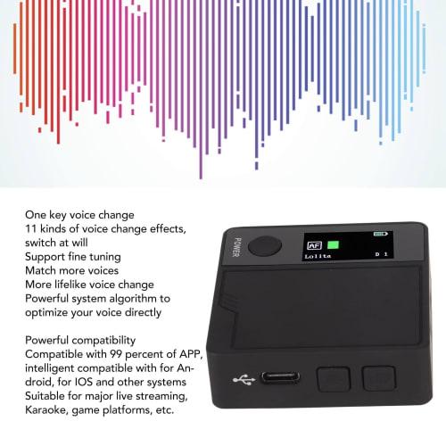 Portable Live Sound Card Voice Changer - 11 Sound Effects, Color Screen Display, Optimized Sound, Strong Compatibility, Wide Applications Such As Kara
