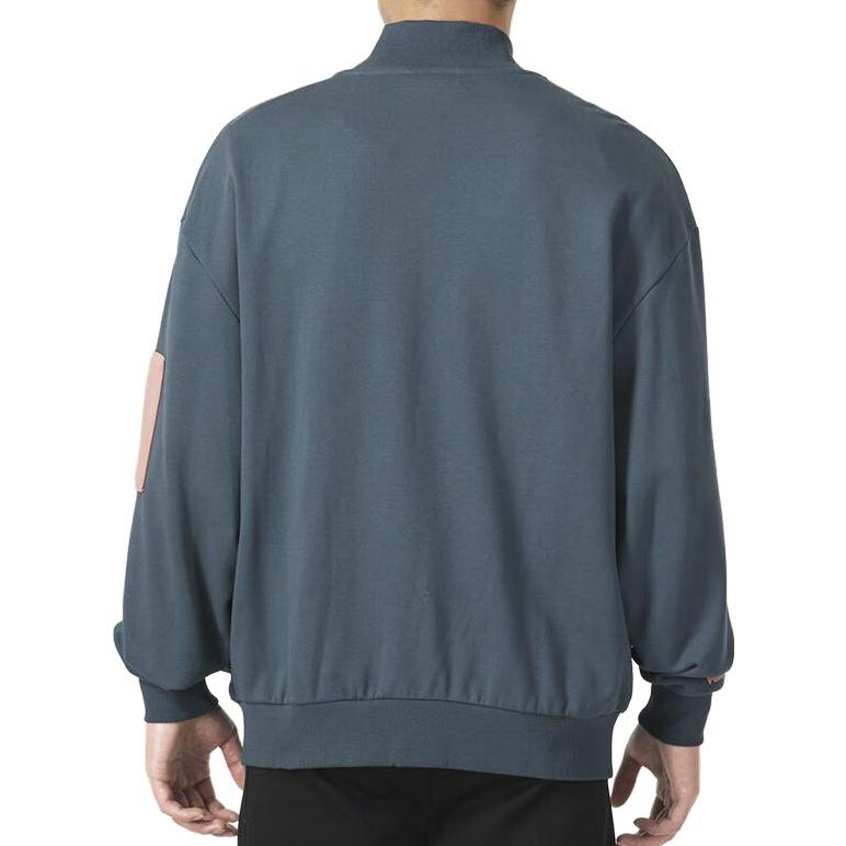 Puma Color Block Letter Print Long Sleeve Jacket Men Jackets Green 536788-42