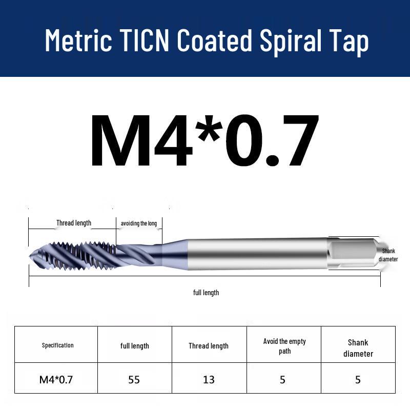 M4*0.7 TICN Spiral Tap