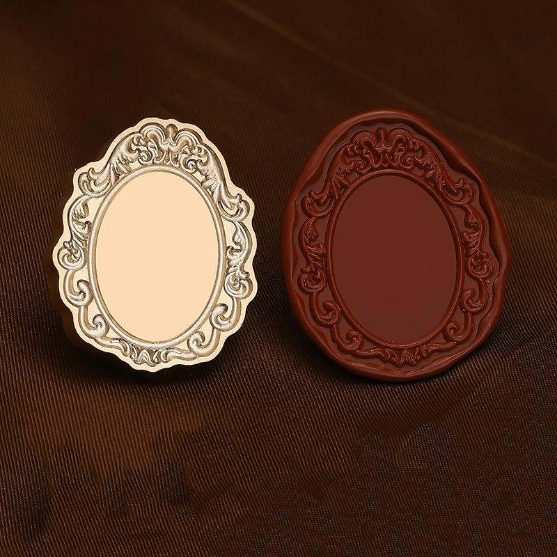 Matte Photo Frame Stamp Sealing Wax Stamp Head Fire Paint Lacquer Copper Seal Wax Stamp Heads Envelope Wedding Party Invitation