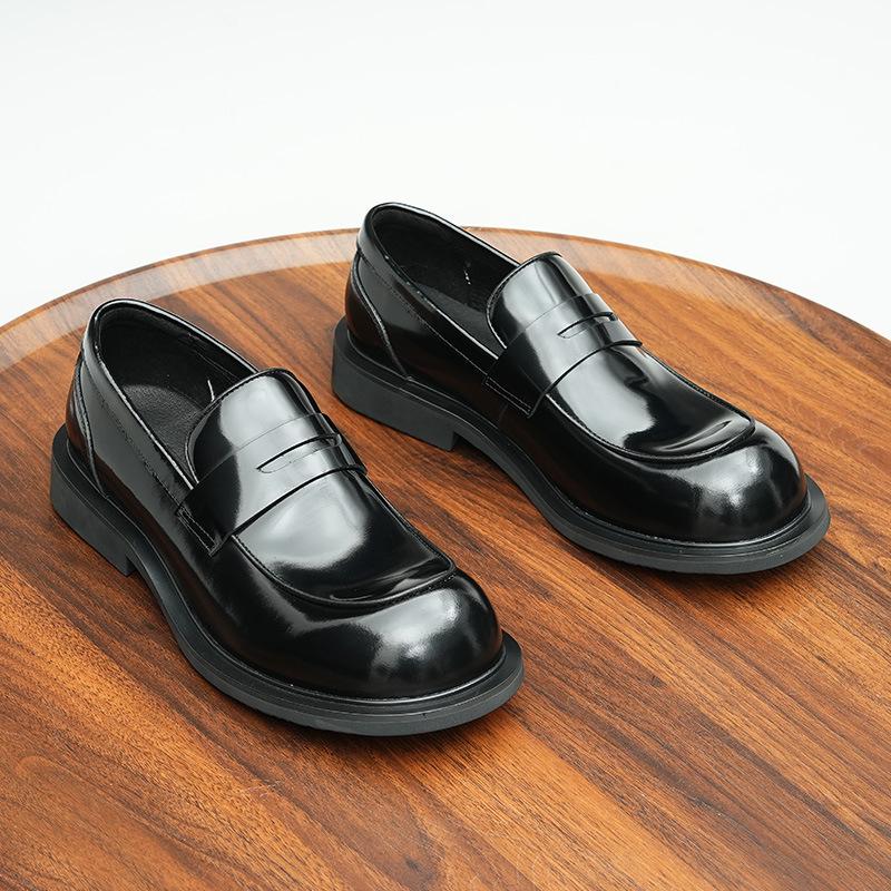 

Мужские туфли-слипоны Big Toe из натуральной кожи высшего качества — блестящие, широкие, деловые, повседневные на лето 38