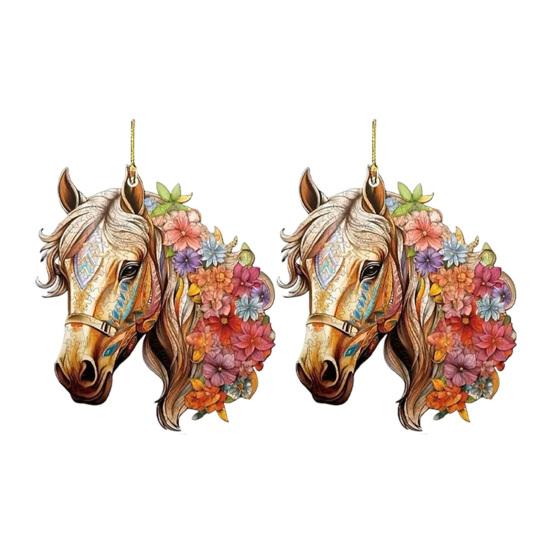 1/2/3/4/5/6/7/8/10/12/15/20/25 Pcs Horse Ornaments For Christmas Tree Metallic Rhinestones Horse