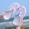 Summer New Women's Breathable Hole Shoes Non-slip Lightweight Beach Shoes Printed Bag Head Cool Slippers
