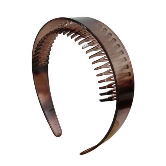 Hair Hoop Extra Wide Thick Headband with Non-slip Teeth Vintage Style Strong Grip Hairband Office Hair Accessory