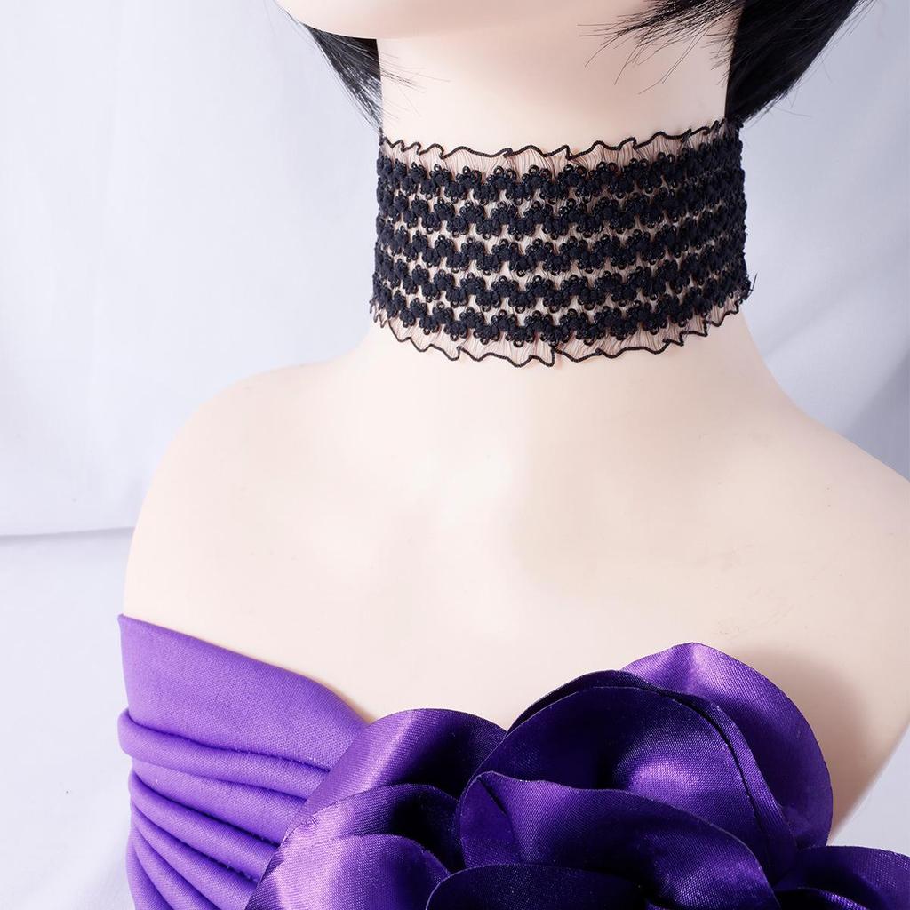 Korean Style Lace Neckwarmer Choker for Girls: Versatile High-Neck Jewelry To Cover Scars, Ideal for Autumn and Winter