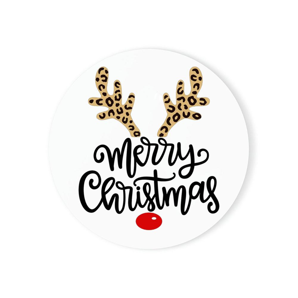 Christmas Coasters with Holder Best Absorbent Coasters Gift Round Cup Mat Housewarming Gifts for Home Kitchen Decorations