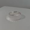 Sterling 925 Fashionable Silver Geometric Adjustable Gear Ring Ideal Couples For