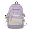 Schoolbags Children Elementary School Students Girls Plaid Letters Middle School Students No High Quality Junior High School Students Backpack