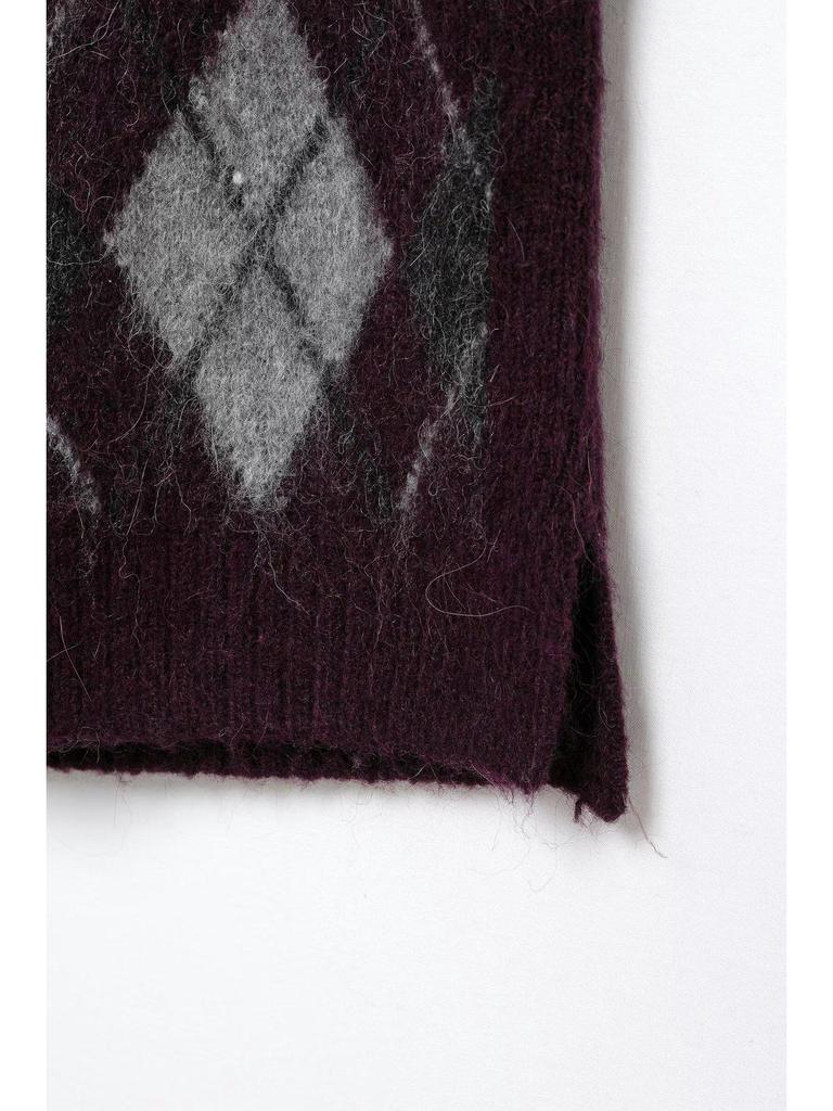 2024 Winter Women's Fashion: European & American Diamond Knit Vest 5755002