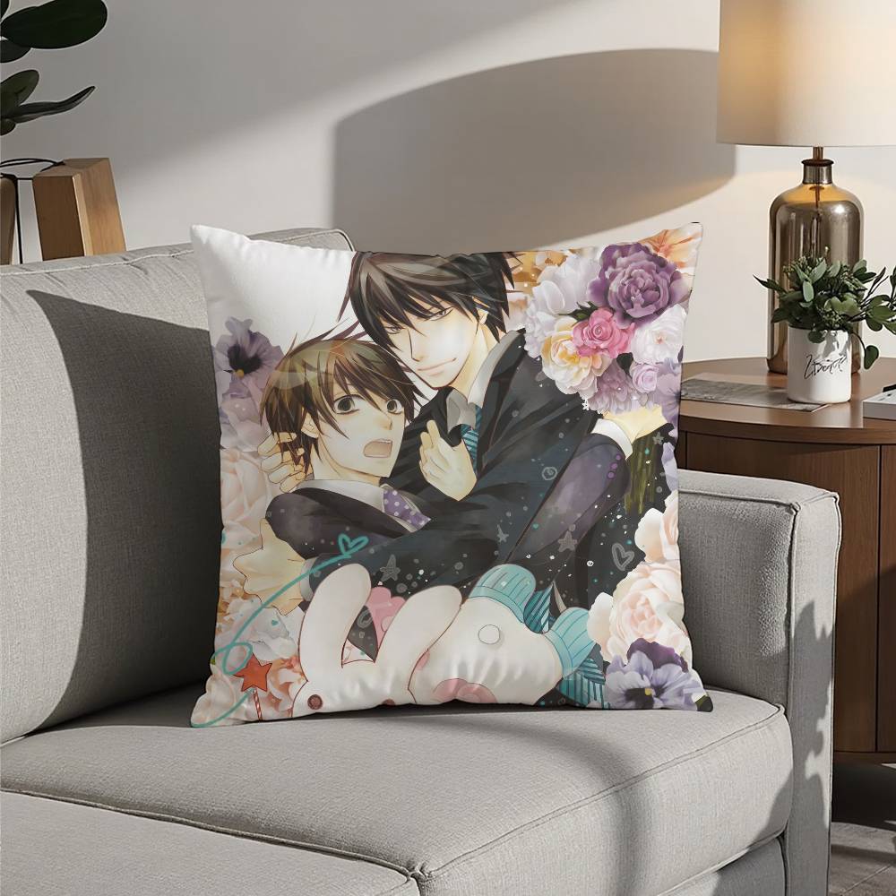 Anime S-Sekaiichi Hatsukoi Pillow Case Sofa Decorative Home Double-sided Printing Short Plush Cushion Pillow Cover Holiday Gift