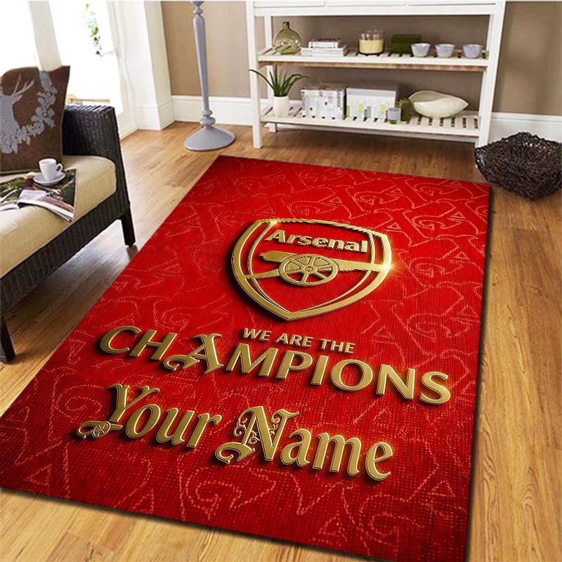 Arsenal F Custom Name Carpet Rug For Living Room Bedroom Home Sofa Decoration Kids Play Nonslip Floor Mat