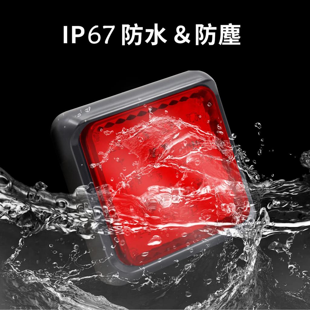 Aoling LED Tail Light for 12V Square Rear Suitable for Small Brakes of Light Equipped with 12 Fall Set of 2 Trucks, 24V, Light, Trailers, Trucks,