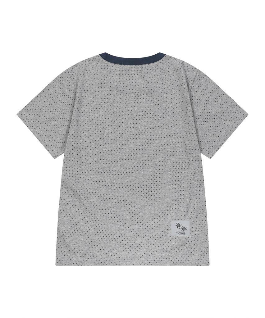 Koiliseu Soluna Dot Color Block Short Sleeve T-Shirt (5 Colors)