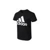 adidas Must Haves Badge Of Sport Logo Print Lässiges Sport-Rundhals-Kurzarm-T-Shirt Damen Tops Schwarz FQ3237