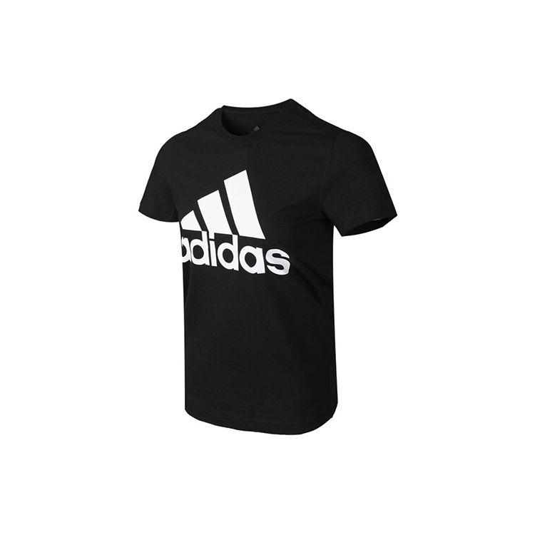 Adidas Must Haves Badge Of Sport Logo Print Casual Sports Crew Neck Short Sleeve T-Shirt Women Tops Black FQ3237