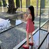 Summer Girls Plaid Spaghetti Strap Dress Kids Fashionable Princess Sundress Baby Chic Sleeveless Party Gown