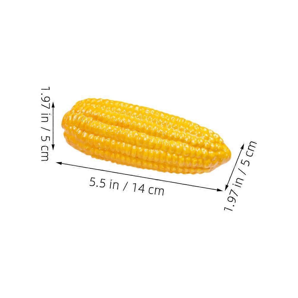 Simulation Corn Foam Model for Decoration 2Pcs Decorative Corn Props Yellow