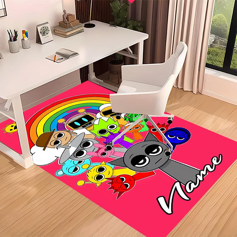 Custom personalization Game Sprunki Print Area Rug - Soft, Washable Non-Slip Indoor Mat,Living Room,Home&Office Decorative Rug