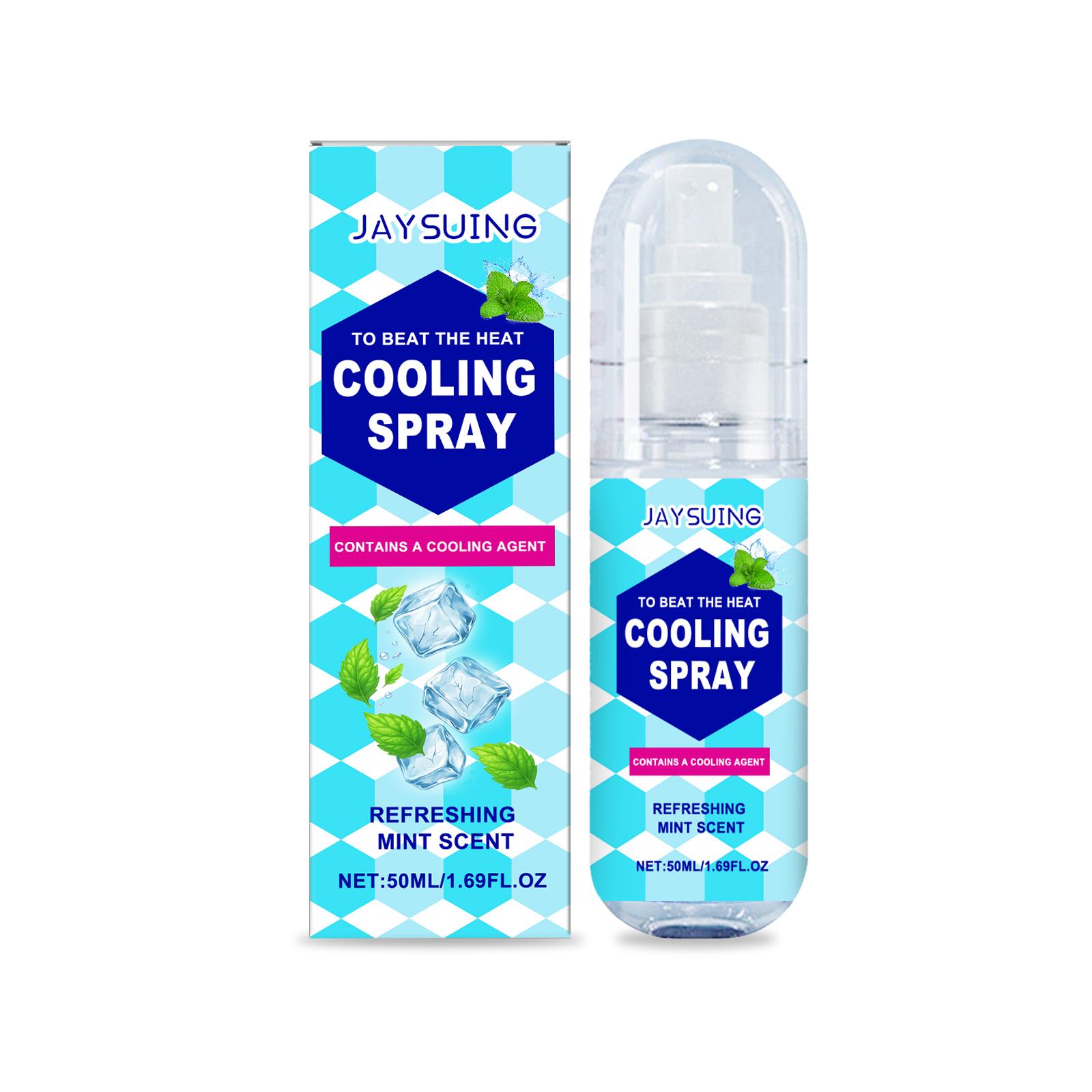 Jaysuing Cooling Spray For Body Summer Outdoor Portable Refreshing Mist Fast Cooling Lightweight Non Greasy 50ml