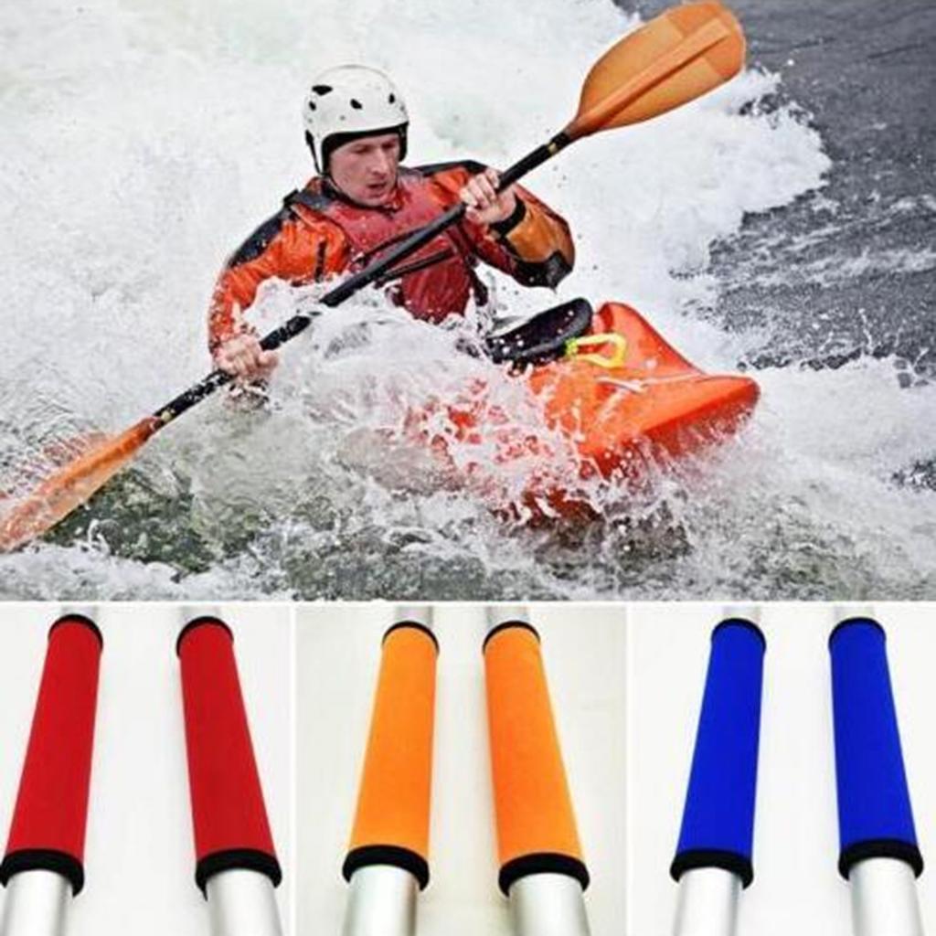 2pcs 19.5cm Soft Diving Fabric Canoe Paddle Grips Accessories (blue)