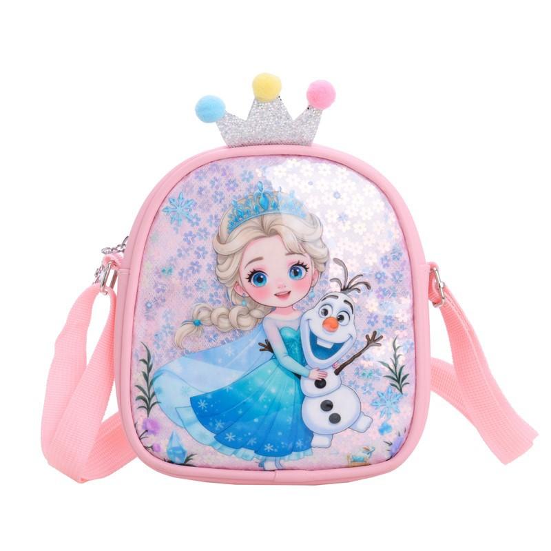 

Cute Princess Baby Crossbody Bag with Cartoon Animation - Children s Zero-Purse розовый