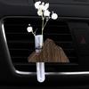Car Air Outlet Decoration Artistic Flower Arranger Holder Universal Simple Installation Tube Vases with Magnet Stand Auto Interior Decor Accessory