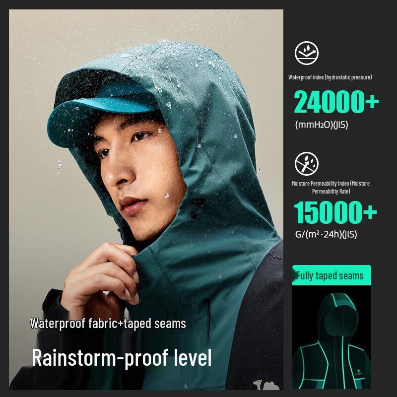 Camel Men's Jiaolong 3-in-1 Stormproof Hiking Jacket M34CAFO730D