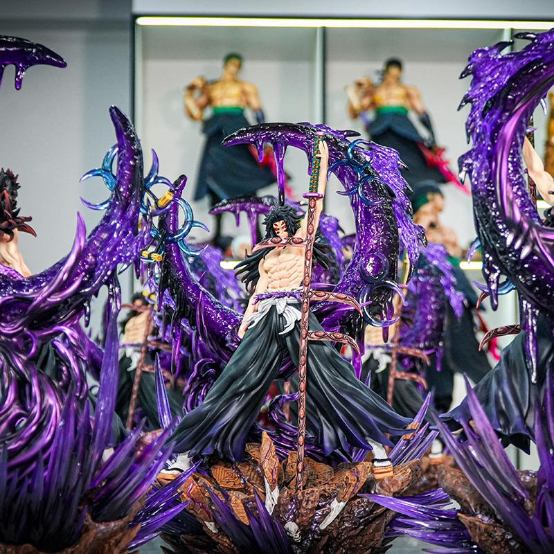 Venta Caliente Figura de Anime Demon Slayer de 45 cm Figuras de Kokushibo Estatua de PVC Adorno para Habitación Modelo de Colección Regalos Juguetes Para Niños