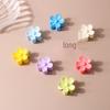 Colorful 3.5cm Sweet Flower Hair Claw Clip for Ponytails