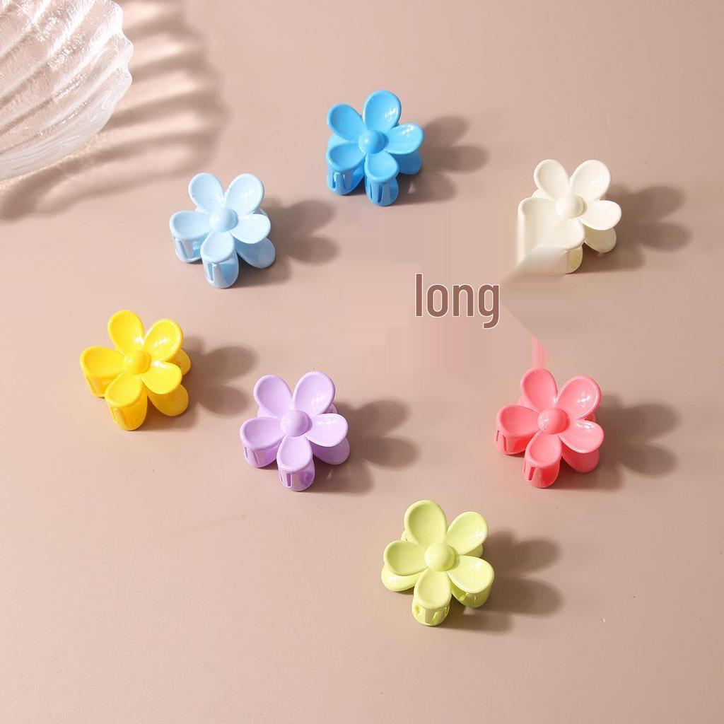 Colorful 3.5cm Sweet Flower Hair Claw Clip for Ponytails