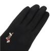 DakS Black Dog Embroidery Wool Women S gloveS Dcgv9f203bk