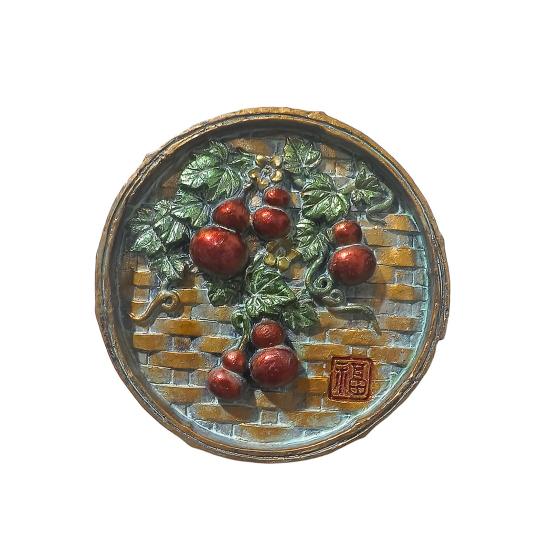 Five Gourds Refrigerator Magnet Bring Good Luck Wealth 3D Gourd Vine Round Refrigerator Magnet Home Office Kitchen Decoration