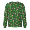 Men's Christmas Printed Imitation Cotton Long-sleeved Shirt