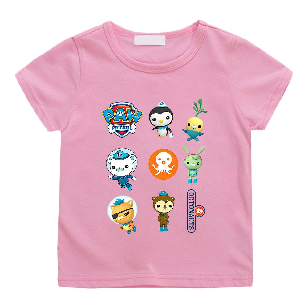 The Octonauts Kawaii Children T-shirts High Quality 100%Cotton Short Sleeve Boys Girls Tees Casual Cartoon Kids Camisetas Anime T-shirt summer Tops