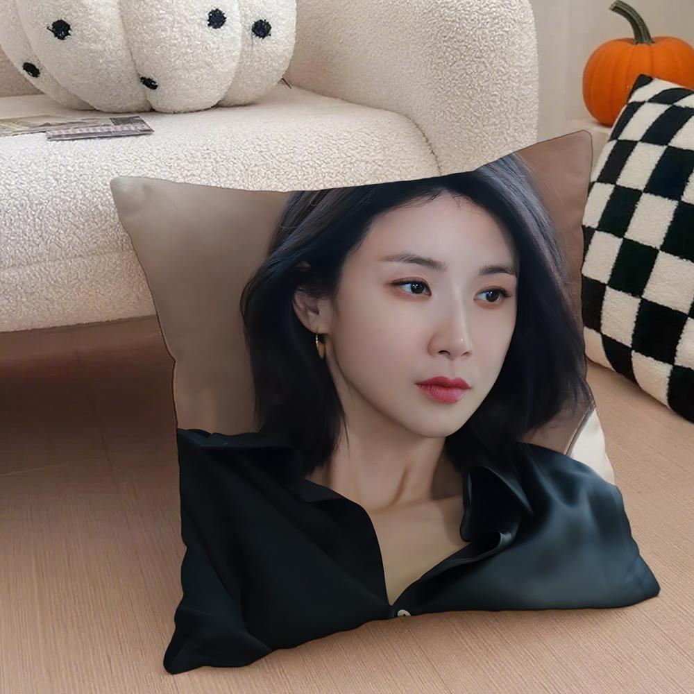 Actor Elegant LLee Bo Young Cushion Cover Throw Pillow Cover Hidden Button Durable Polyester Chair Cushion