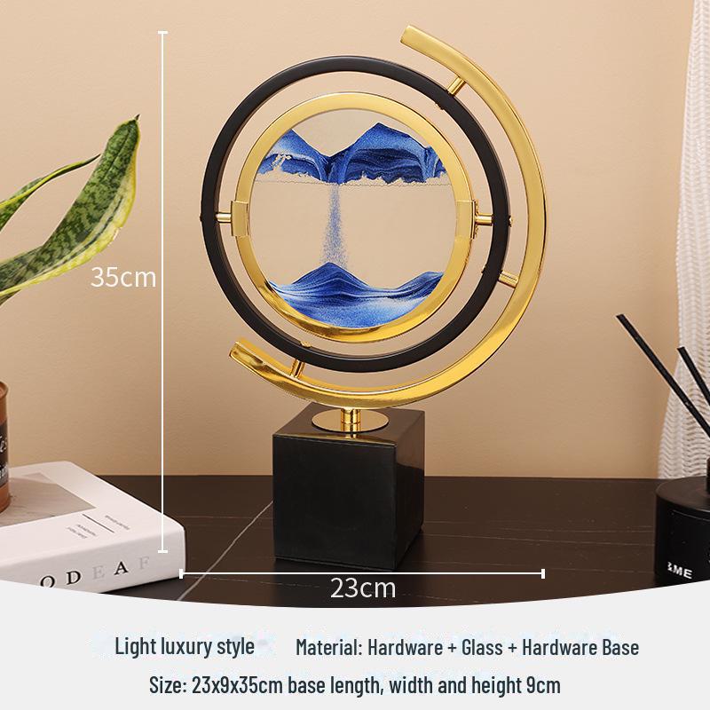 Elegant Quicksand Painting for Living Room, Wine Cabinet, TV Cabinet & Office Decor - Luxurious Hourglass Gift