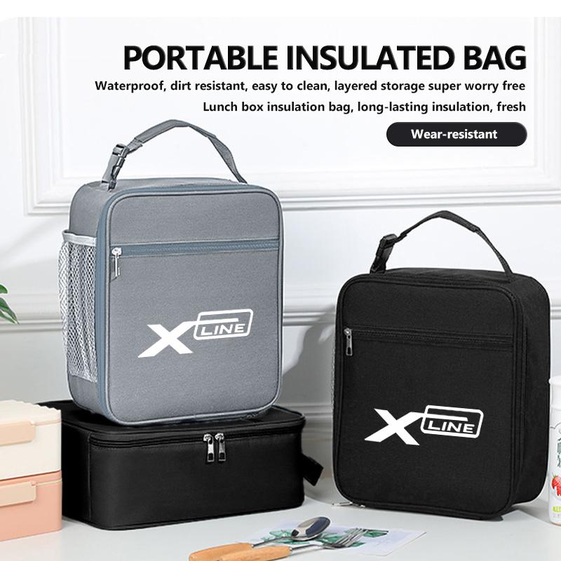For KIA Car Logo Bento Box Organiser Single Shoulder Lunch Storage Bag Sportage Soul Picanto Stonic Venga Sorento ForteFI2