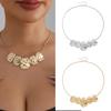 Unconventional Textured Alloy Pendant Necklace Unique Shape Everyday Wear Jewelry For Styles Enthusiasts