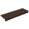 Self Adhesive Stair Treads 30 Pcs 65 X 21 X 4 Cm Brown Rectangular Edge