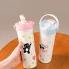 316 Stainless Steel Water Cup Leak-proof Straw Cup Portable Cartoon Insulated Cup
