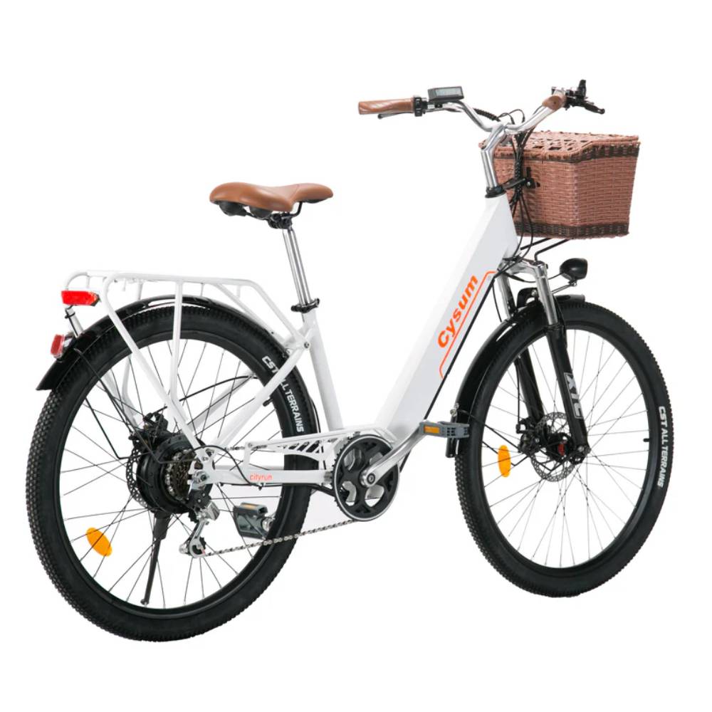 Cysum Cityrun-26 Electric Bike Adult 250W Motor 36V10AH Battery 26" Fat Tire Electric Bicycle