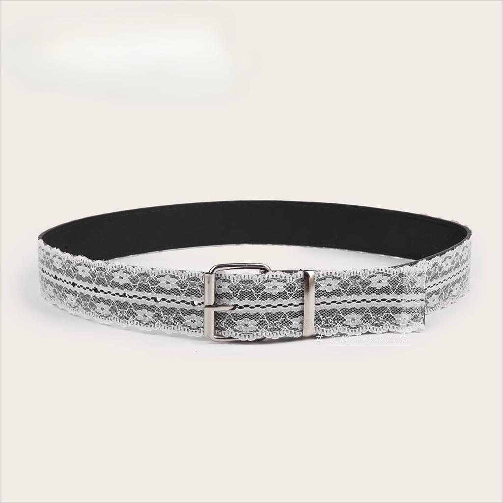New Korean White Floral Lace Waist Belt Adjustable All-match Fashion Waistband for Women Waist Belts Strap Decor Accessories