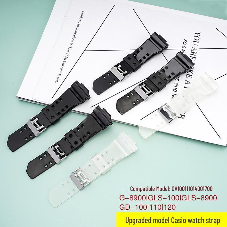 Black Gold Rubber Resin Watch Strap for Casio GA110/400/700/GD120/140