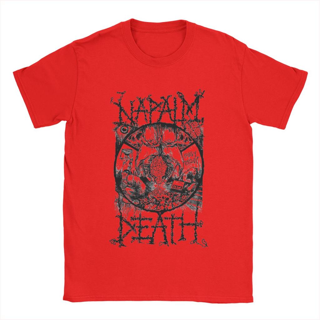 Funny Napalm Death T-Shirt Men Round Neck Pure Cotton T Shirt Band Short Sleeve Tees Original Tops