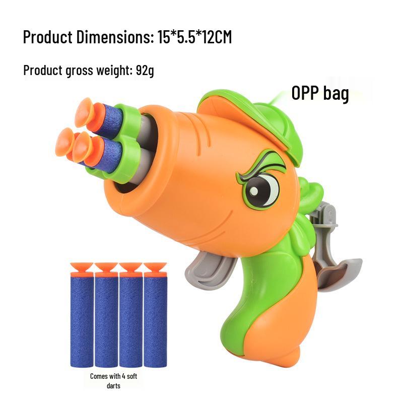 Children's Cartoon Soft Bullet Toy Gun - Manual Loading Shooting Toy for Kids