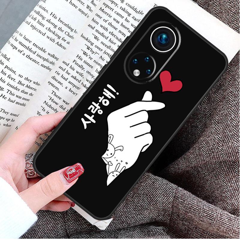 Kpop Finger Heart Case For Honor Magic 8 5 6 7 Lite Honor 200 400 Pro 50 70 90 X9d X9b X9c X9a X8c X8b Win RT